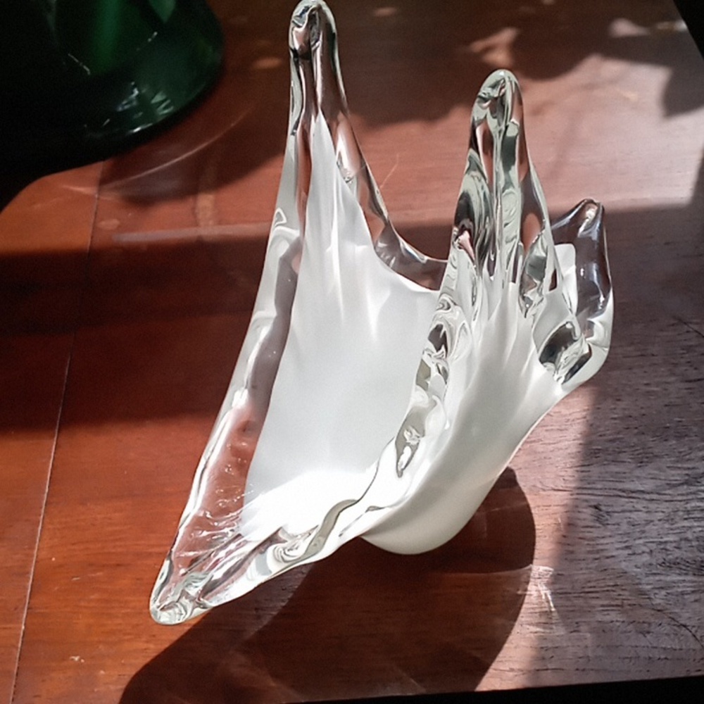 Mery Bomboniere vintage hand blown Italian crystal art glass napkin holder. - Picture 4 of 6